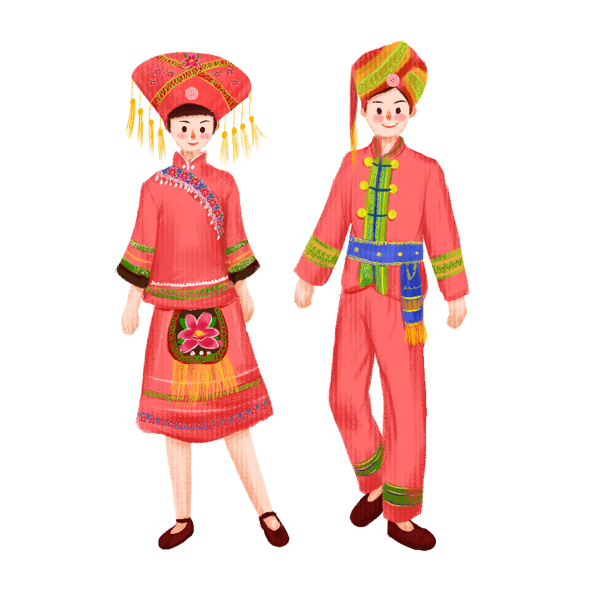 【書香翔安】愛上簡筆畫 | 民族服飾 &middot; 壯族